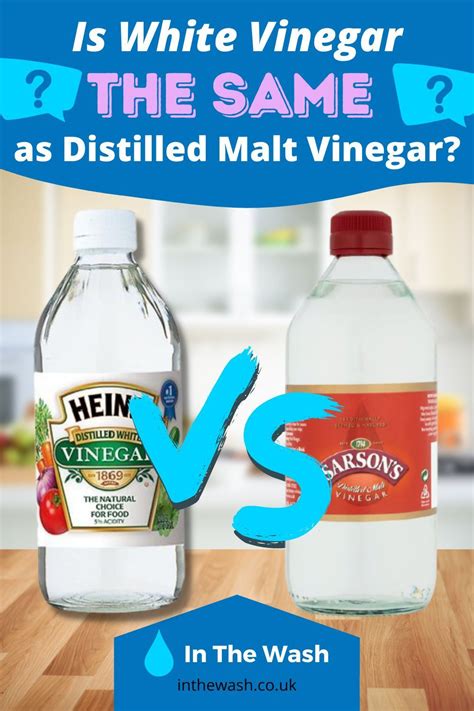 is distilled white vinegar the same as distilled malt vinegar